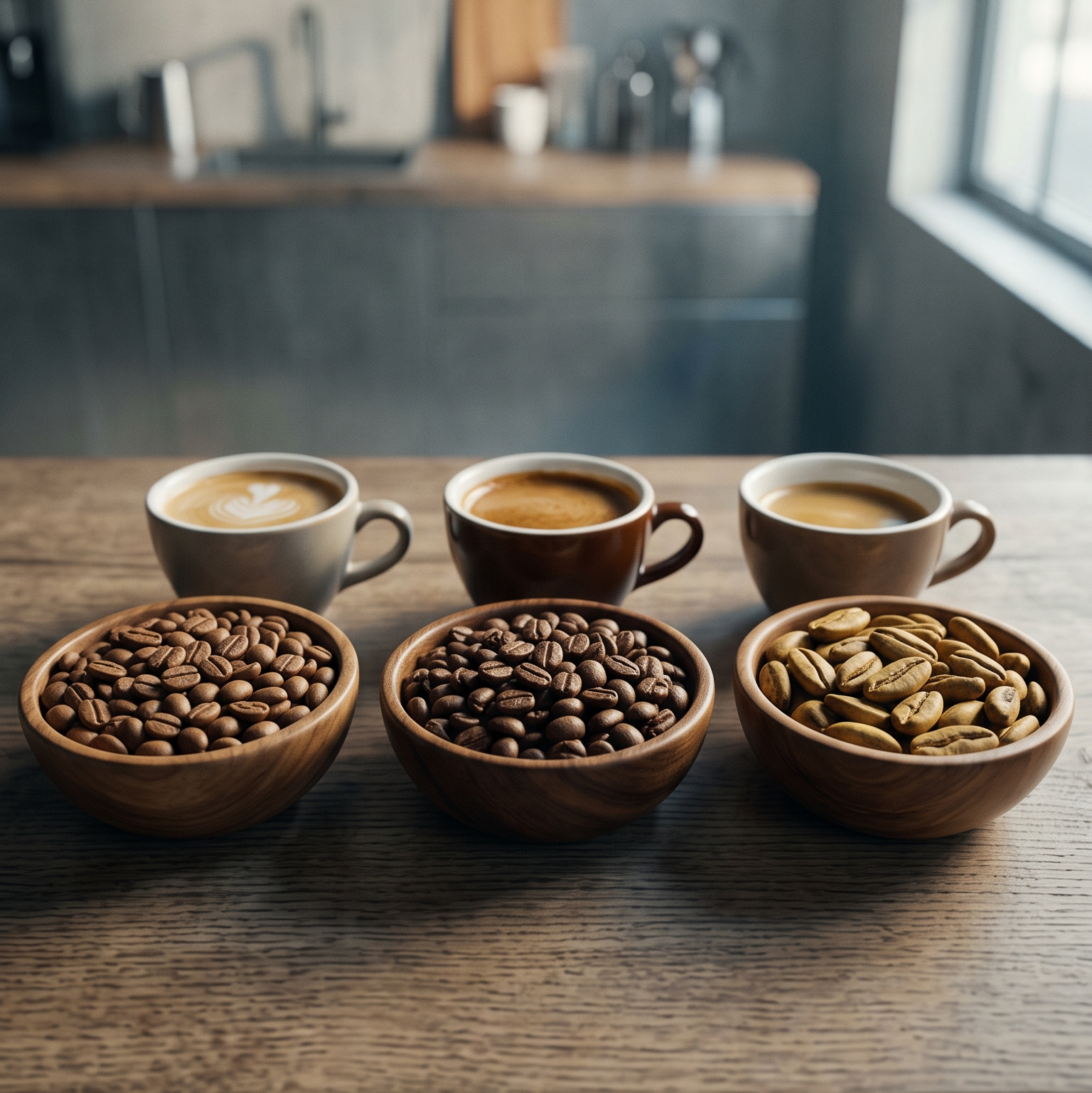 Arabica, Robusta ve Liberica kahve çekirdeklerinin karşılaştırılması