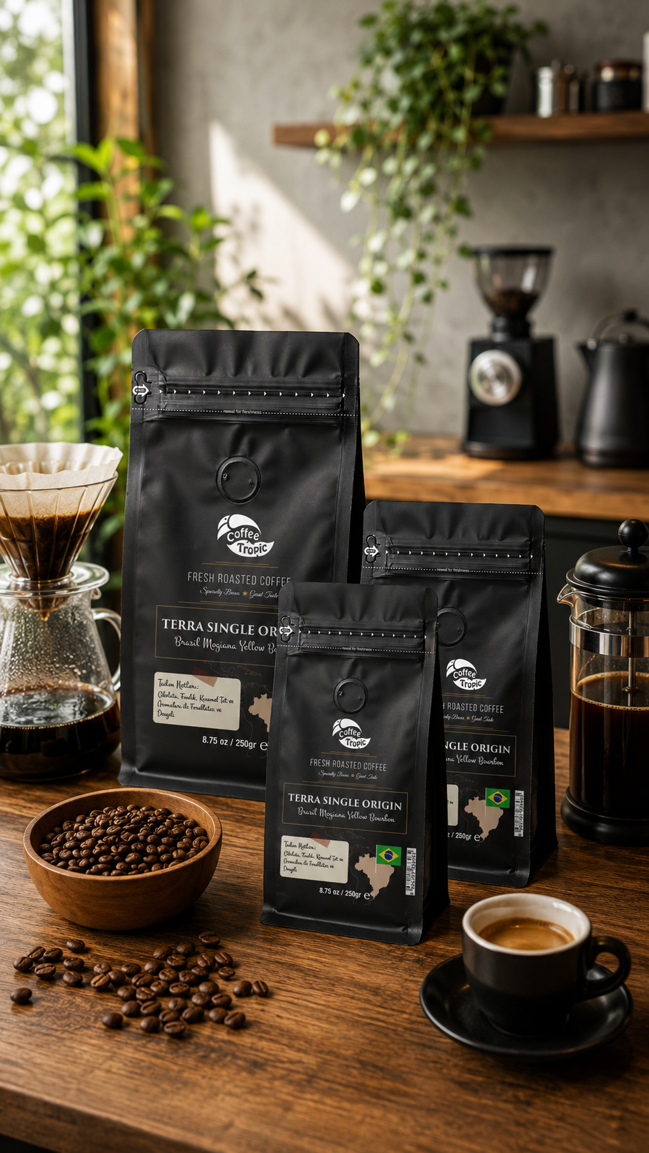 CoffeeTropic'in farklı demleme yöntemlerine uygun kahve çeşitleri