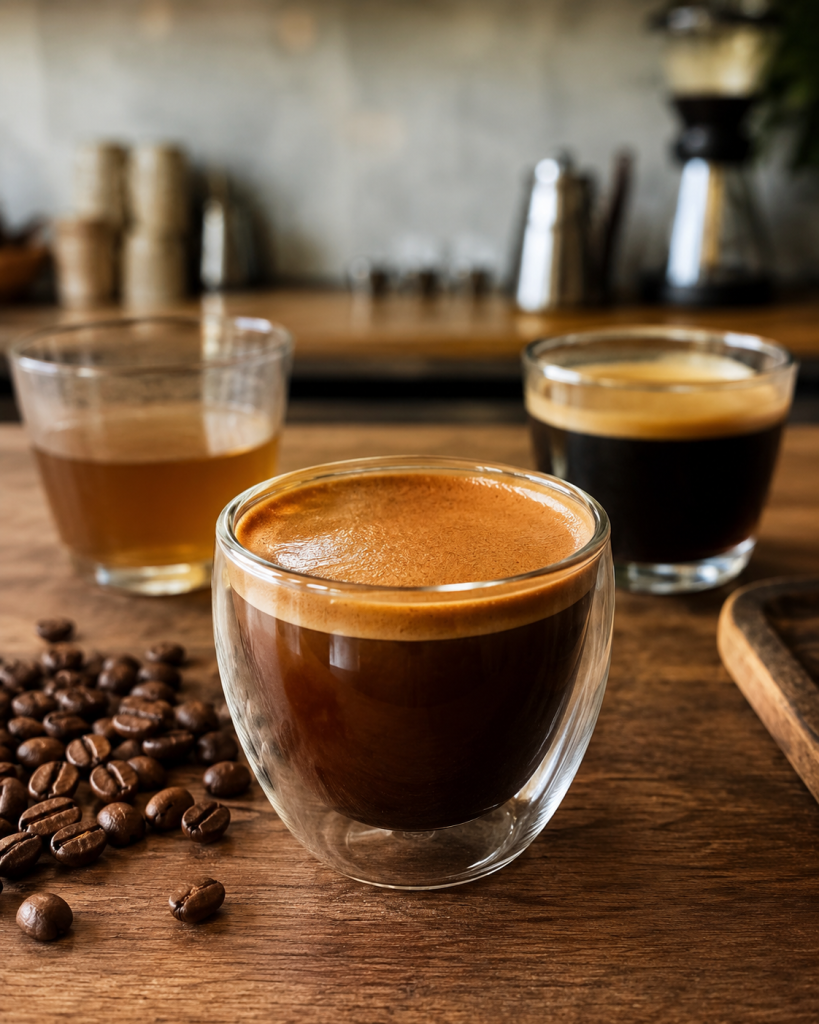 Kahvede gövde body kavramını gösteren specialty coffee görseli