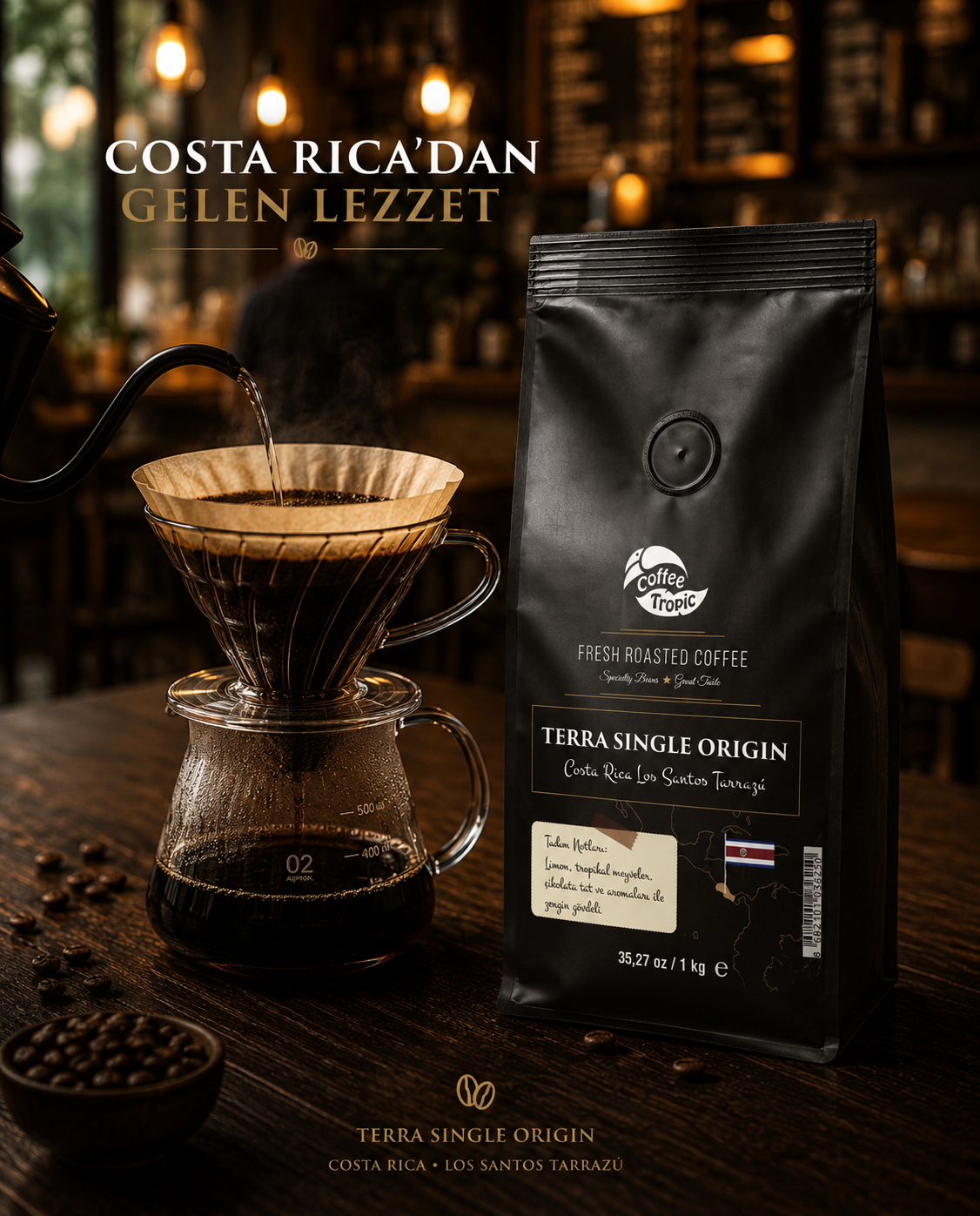Terra Single Origin Costa Rica Los Santos Tarrazú - Görsel 3